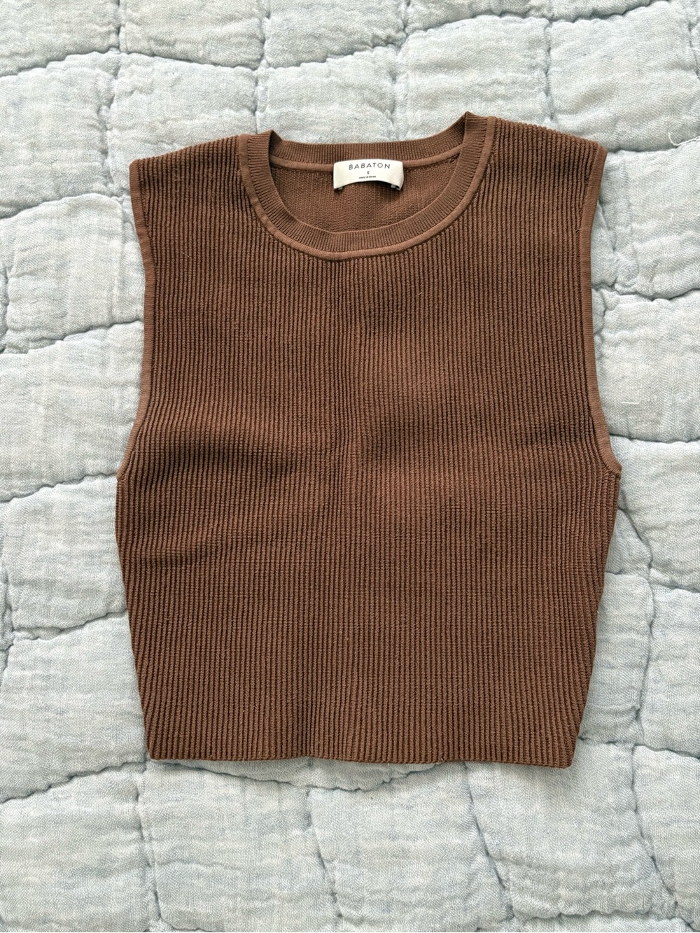 Aritzia Sculpt Knit Muscle Tank - Brown - Picture 4 of 6